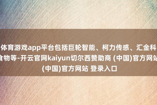 体育游戏app平台包括巨轮智能、柯力传感、汇金科技、一鸣食物等-开云官网kaiyun切尔西赞助商 (中国)官方网站 登录入口