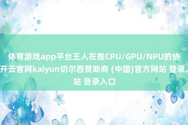 体育游戏app平台王人在推CPU/GPU/NPU的协同-开云官网kaiyun切尔西赞助商 (中国)官方网站 登录入口