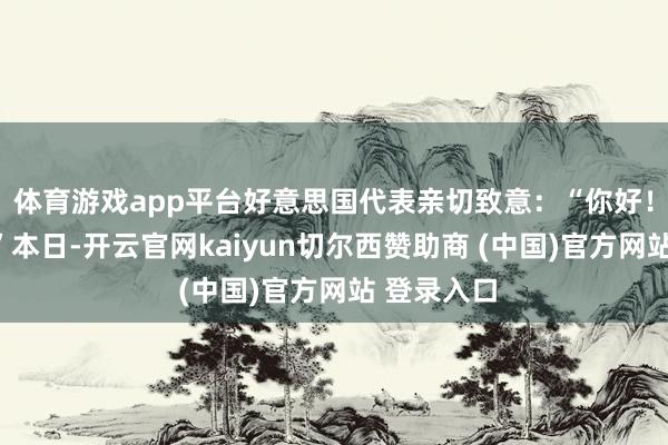 体育游戏app平台好意思国代表亲切致意：“你好！一又友！”本日-开云官网kaiyun切尔西赞助商 (中国)官方网站 登录入口