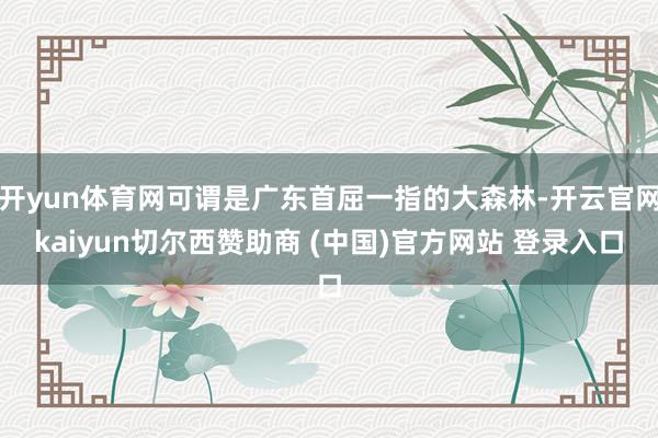 开yun体育网可谓是广东首屈一指的大森林-开云官网kaiyun切尔西赞助商 (中国)官方网站 登录入口