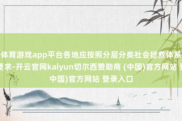 体育游戏app平台各地应按照分层分类社会拯救体系的总体要求-开云官网kaiyun切尔西赞助商 (中国)官方网站 登录入口